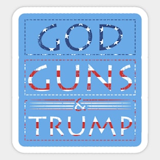 God Guns Trump Republican Conservative Christian Sticker
